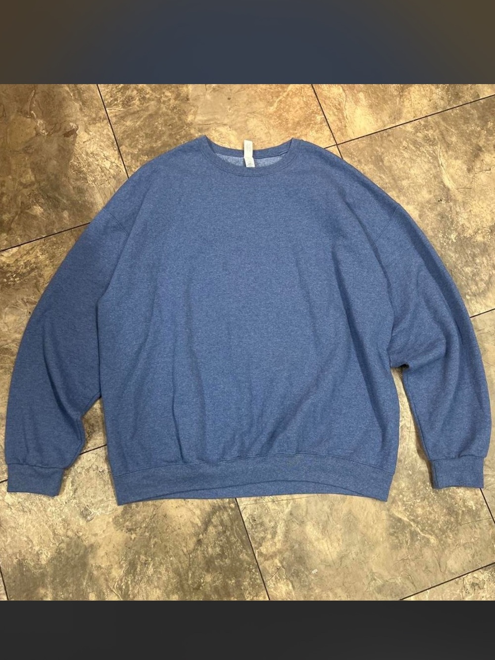 Jerzees Men's Crewneck Sweater in Heather Blue